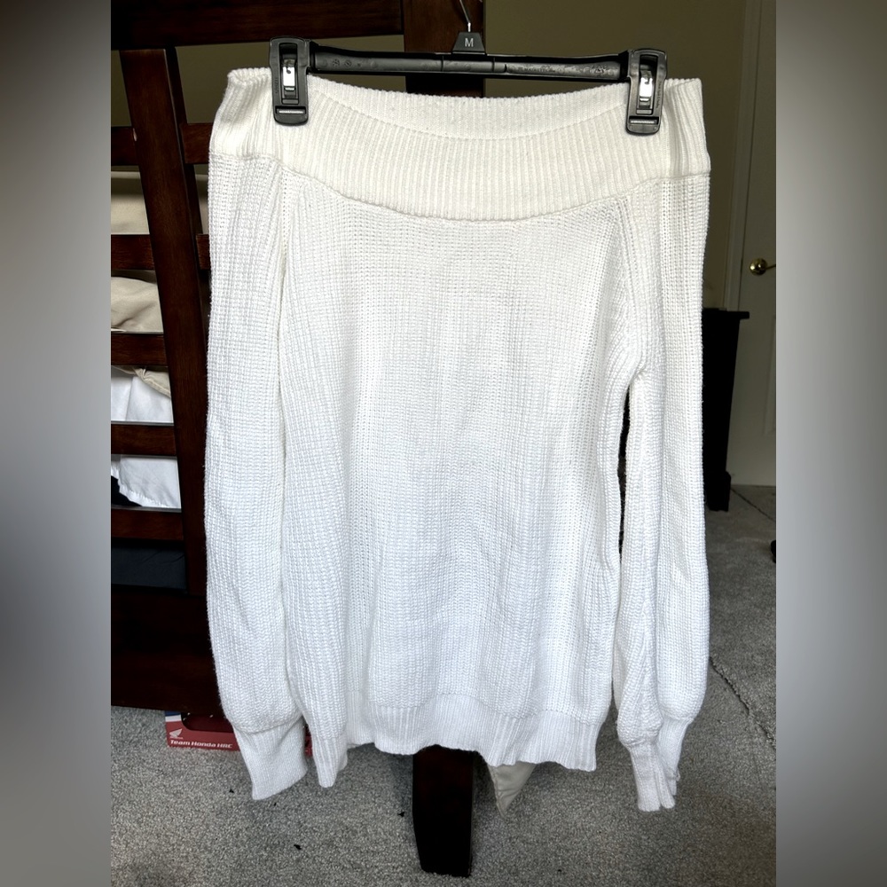 Zaful Women’s Off-Shoulder White Sweater